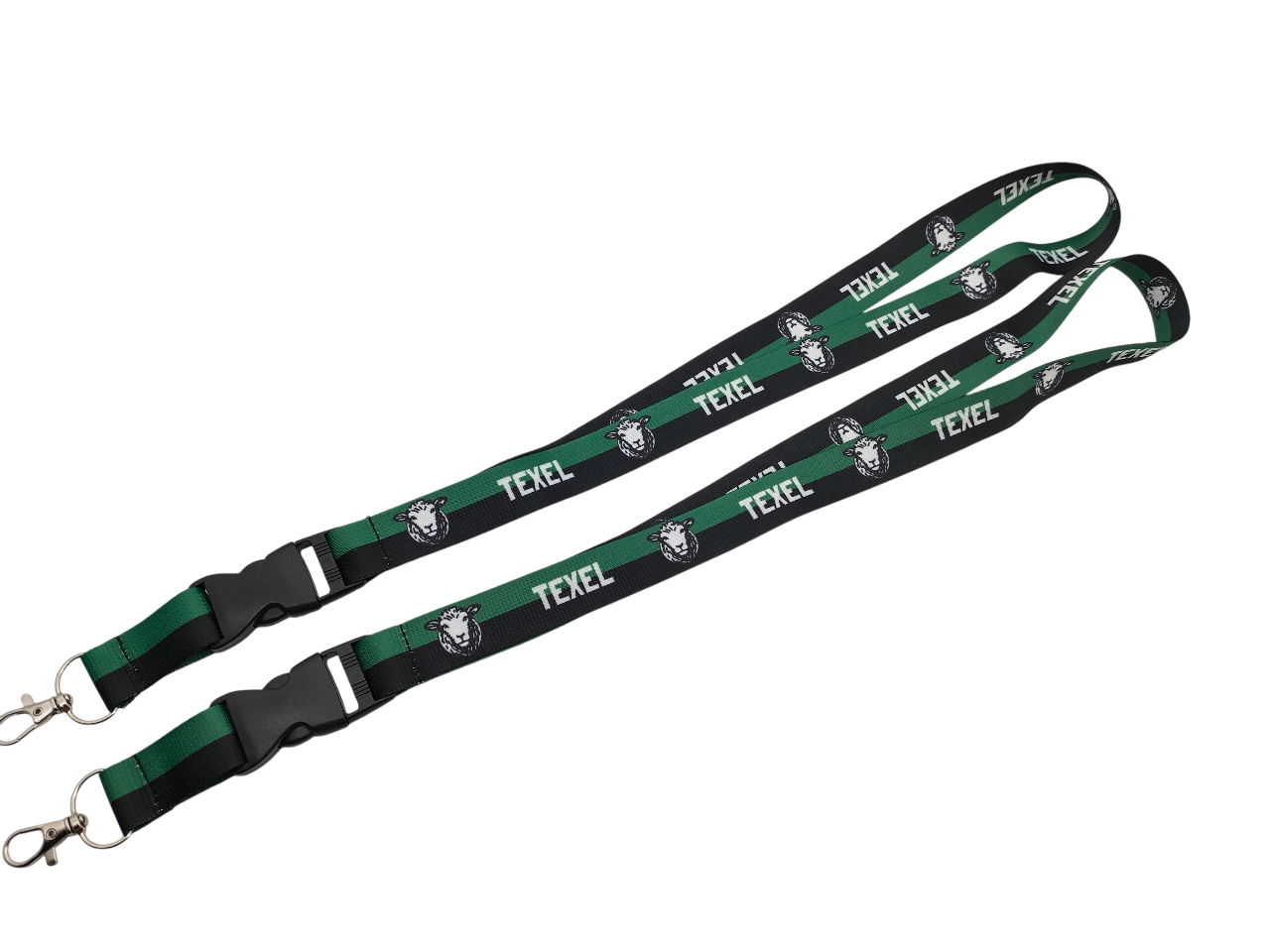Keycord Texel Souvenir – Groen/Zwart met Schaapje 1
