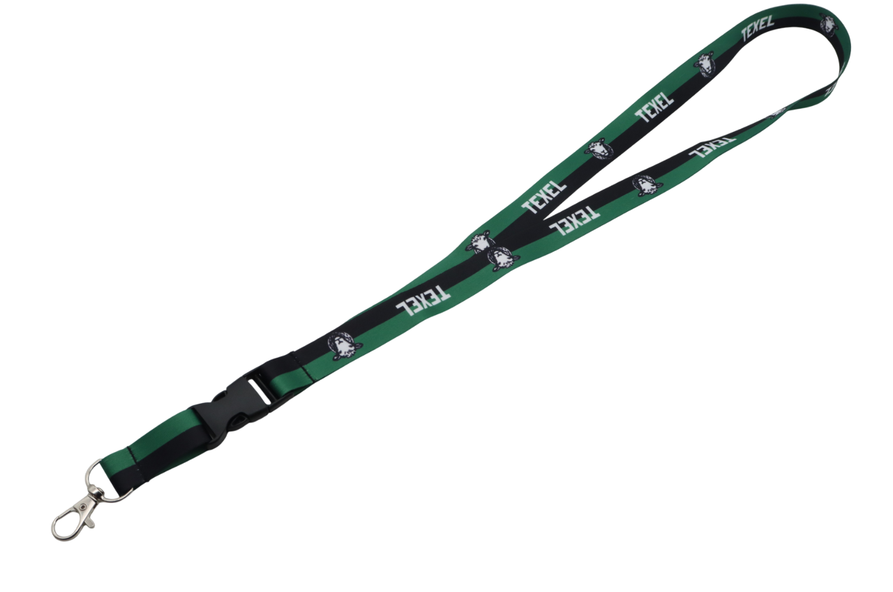 Keycord Texel Souvenir – Groen/Zwart met Schaapje los