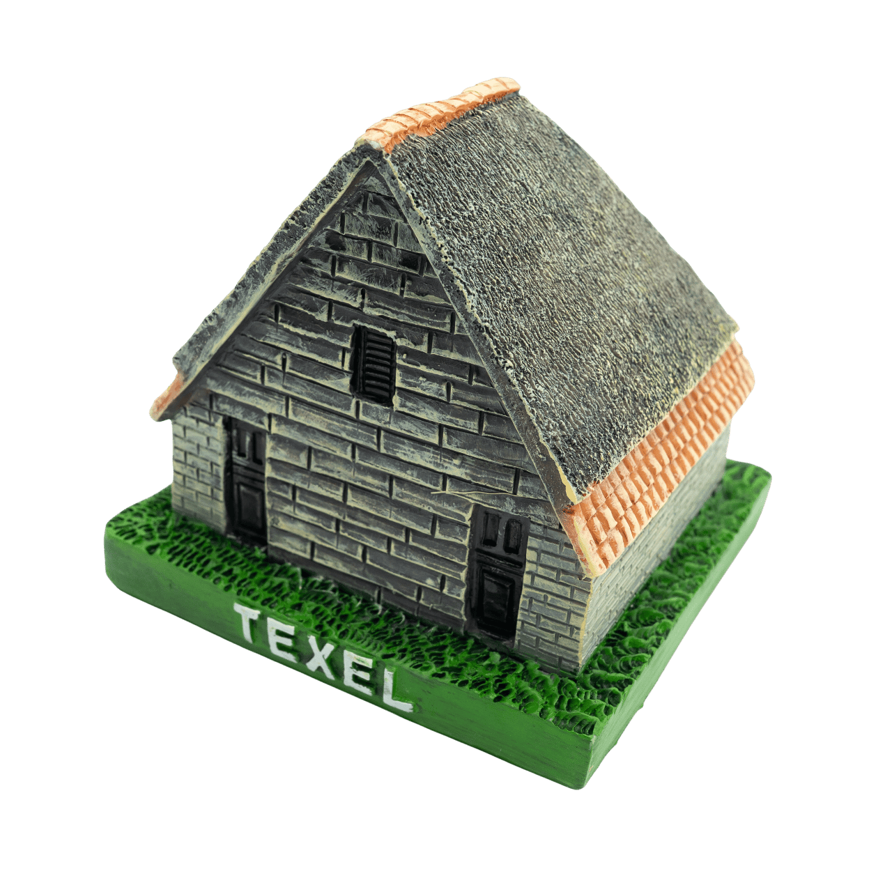 Texels Schapenboetje Beeldje – Handgeschilderd Resin Souvenir (8x8x8 cm)