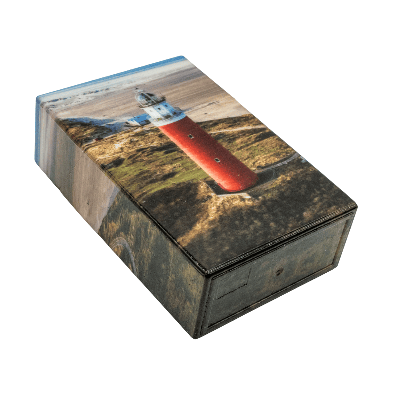 Texel sigarettendoosje vuurtoren liggend
