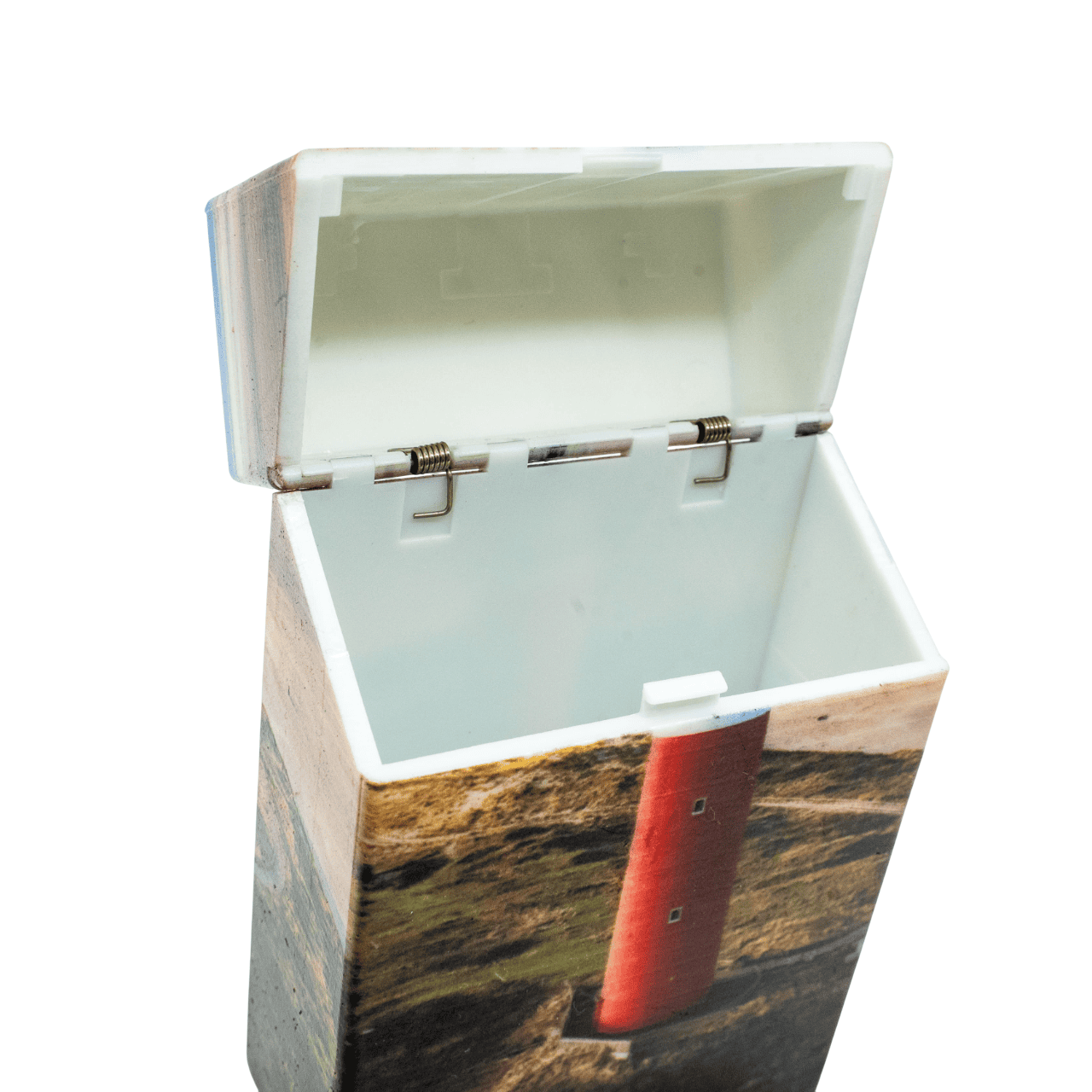Texel sigarettendoosje vuurtoren open