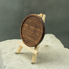 Texel Onderzetters – Walnoot (4 stuks in luxe doosje)